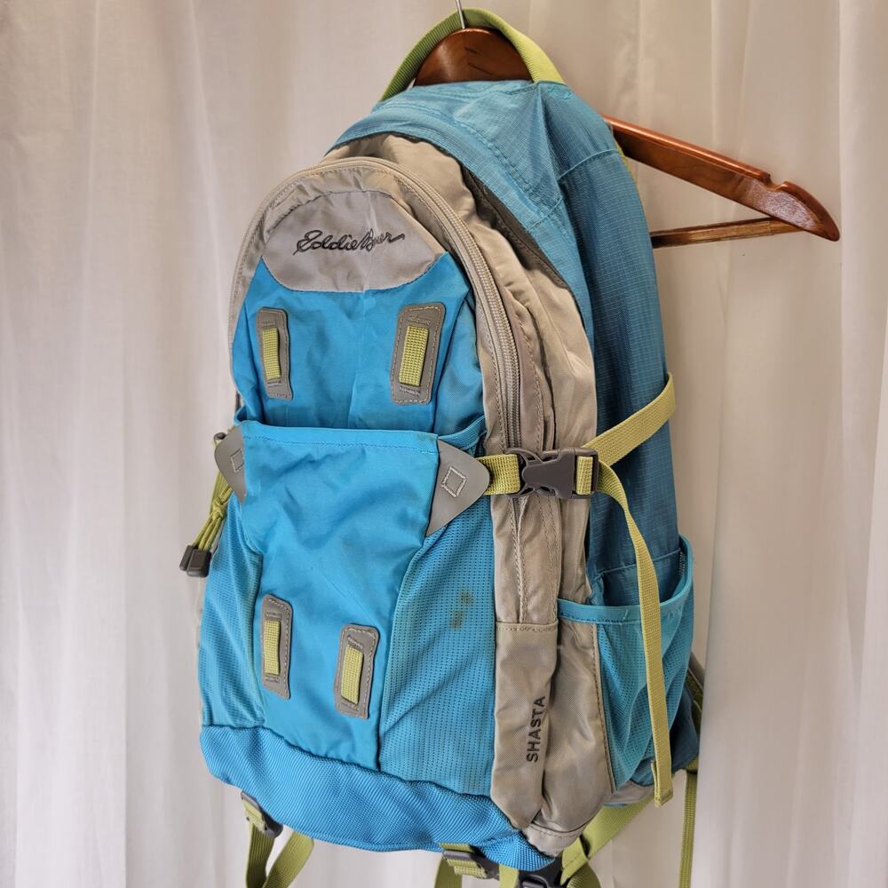 Eddie Bauer Shata Teal, Gray, Lime Adult Backpack - Picture 2 of 13